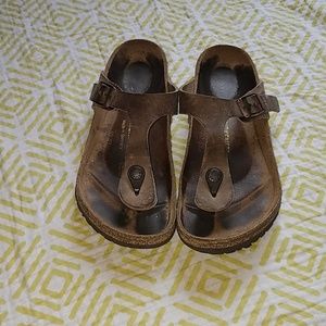 Birkenstocks Tabacco oiled leather Gizeh
